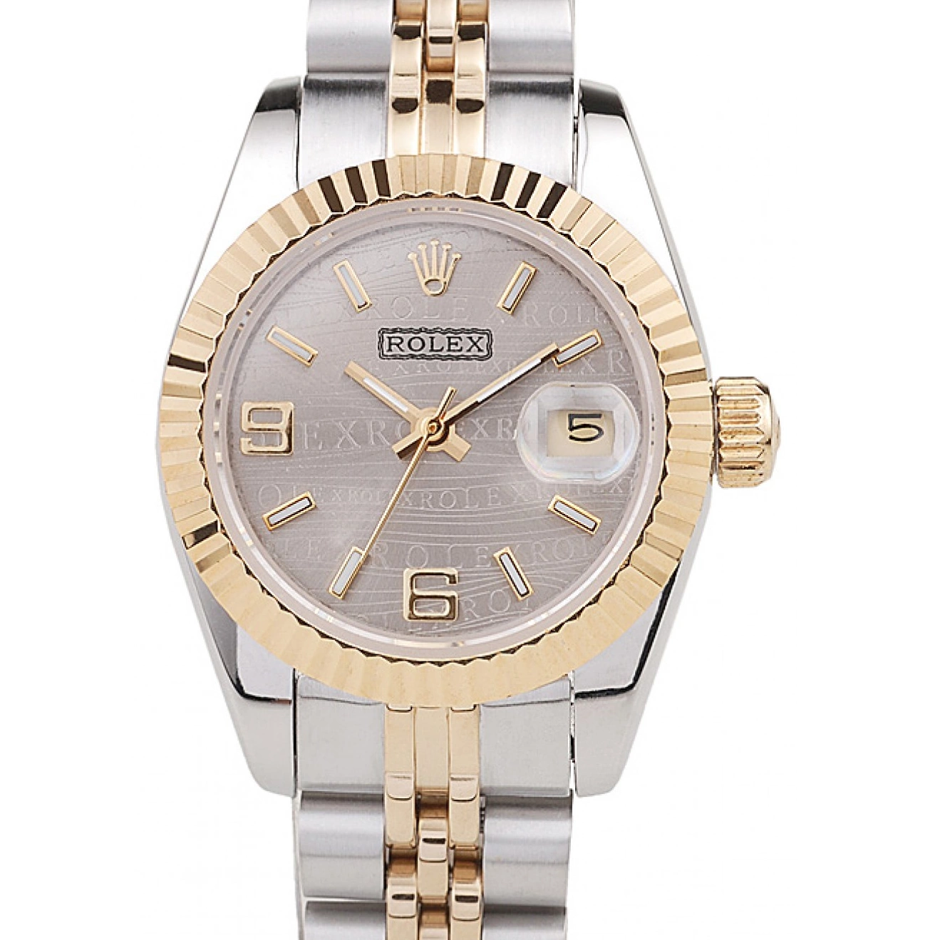 Aaa replica watch Steel Datejust 98078 Yellow Two Rolex Tone Plated Stainless Gold 0727